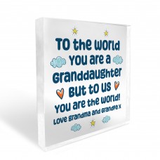 Granddaughter Gift From Grandma And Grandpa Acrylic Block