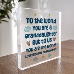 Granddaughter Gift From Grandma And Grandpa Acrylic Block
