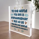 Granddaughter Gift From Grandma And Grandpa Acrylic Block