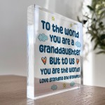 Granddaughter Gift From Grandma And Grandpa Acrylic Block