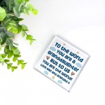 Granddaughter Gift Keepsake Acrylic Block Christmas Birthday