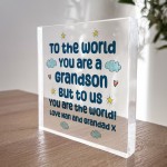 Grandson Gift Keepsake Acrylic Block Christmas Birthday Gift