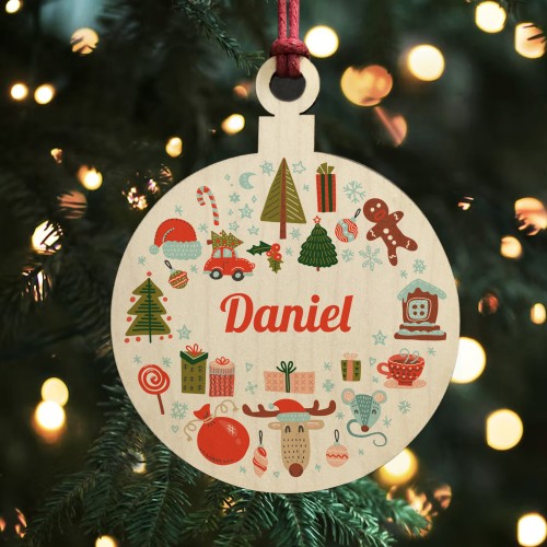 Christmas Bauble Personalised Baby Christmas Ornament Daughter