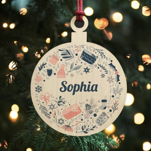 Personalised Christmas Bauble Baby Christmas Ornament Daughter