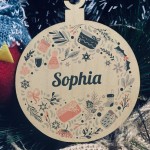 Personalised Christmas Bauble Baby Christmas Ornament Daughter