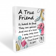A TRUE FRIEND Plaque Friendship Sign Friendship Gift For Him Her