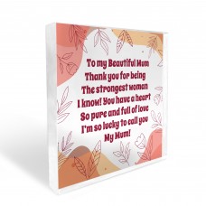 Mum Gift For Birthday Christmas Acrylic Block Special Mum Gifts