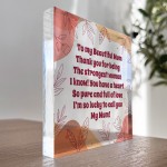 Mum Gift For Birthday Christmas Acrylic Block Special Mum Gifts