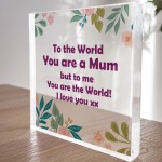 Mum Gifts Acrylic Block Special Mum Gifts For Christmas Birthday