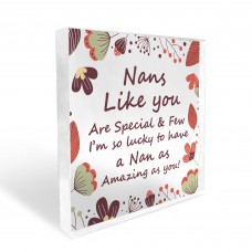 Nan Gifts From Granddaughter Grandson Acrylic Block Special Nan
