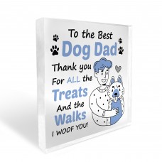Dad Gift From Dog For Birthday Christmas Acrylic Block Dog Dad