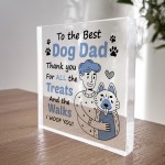 Dad Gift From Dog For Birthday Christmas Acrylic Block Dog Dad