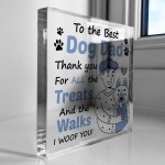 Dad Gift From Dog For Birthday Christmas Acrylic Block Dog Dad