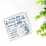 Dad Gift From Dog For Birthday Christmas Acrylic Block Dog Dad