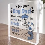 Dad Gift From Dog For Birthday Christmas Acrylic Block Dog Dad