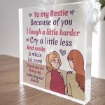 bestie plaque gift for best friend friendship gift for her 