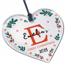 First Christmas Decoration Personalised Hanging Tree Decoration