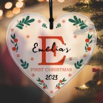 First Christmas Decoration Personalised Hanging Tree Decoration