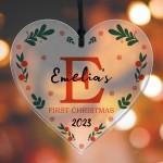First Christmas Decoration Personalised Hanging Tree Decoration