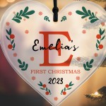 First Christmas Decoration Personalised Hanging Tree Decoration