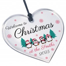 Christmas Ornament For Family Personalised Surname Bauble 