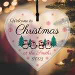 Christmas Ornament For Family Personalised Surname Bauble 