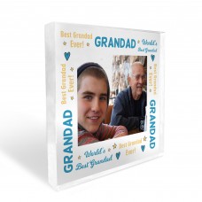 Grandad Gifts Personalised Photo Block Gift For Grandad Grandpa