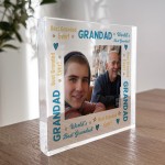 Grandad Gifts Personalised Photo Block Gift For Grandad Grandpa
