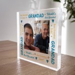 Grandad Gifts Personalised Photo Block Gift For Grandad Grandpa