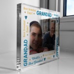 Grandad Gifts Personalised Photo Block Gift For Grandad Grandpa