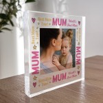 Mum Gifts Personalised Photo Block Gift For Mum Mummy Christmas
