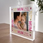 Mum Gifts Personalised Photo Block Gift For Mum Mummy Christmas