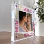 Mum Gifts Personalised Photo Block Gift For Mum Mummy Christmas