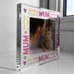 Mum Gifts Personalised Photo Block Gift For Mum Mummy Christmas