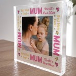 Mum Gifts Personalised Photo Block Gift For Mum Mummy Christmas