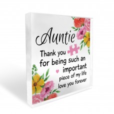 Gift for Auntie Acrylic Block Auntie Gifts Auntie Birthday Gift