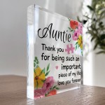 Gift for Auntie Acrylic Block Auntie Gifts Auntie Birthday Gift