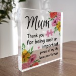 Gifts for Mum Acrylic Block Mum Gifts Mum Birthday Gifts Idea