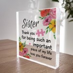 Gift for Sister Acrylic Block Mum Gifts Nan Birthday Gift Idea