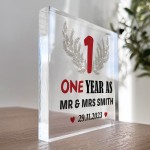 Personalised Husband Wife Gift For 1st Wedding Anniversary