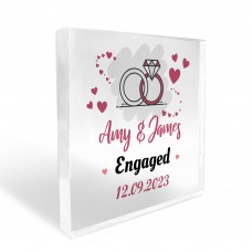 Engagement Gifts For Couple Personalised Block Congratulations