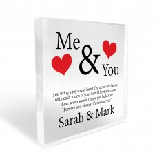 Husband Wife Gift Personalised Block Husband Wife Anniversary