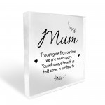 Memorial Plaque For Mum For Mothers Day Birthday In Memory Sign