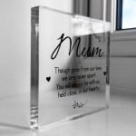 Memorial Plaque For Mum For Mothers Day Birthday In Memory Sign