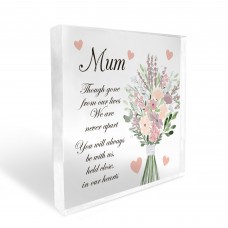 Mum Memorial Plaque Acrylic Block Beautiful Mum Memorial Sign