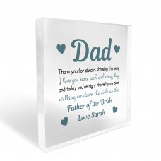 Dad Thank You Father Of The Bride Personalised Down The Aisle
