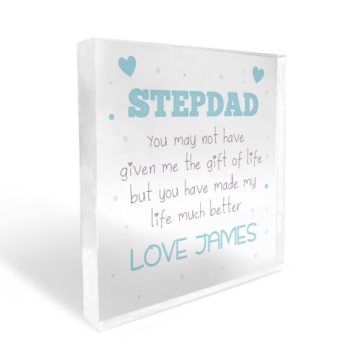 Gift For Stepdad Acrylic Block Stepmum Gift For Birthday Xmas