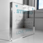 Gift For Stepdad Acrylic Block Stepmum Gift For Birthday Xmas