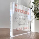 Gift For Stepmum Acrylic Block Stepmum Gift For Birthday