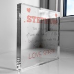 Gift For Stepmum Acrylic Block Stepmum Gift For Birthday